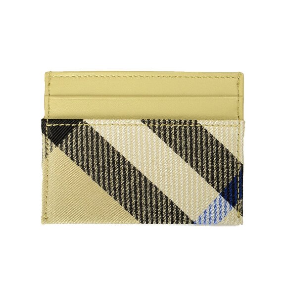 Burberry Unisex Multi-Color Checkered Leather Logo Credit Card Case